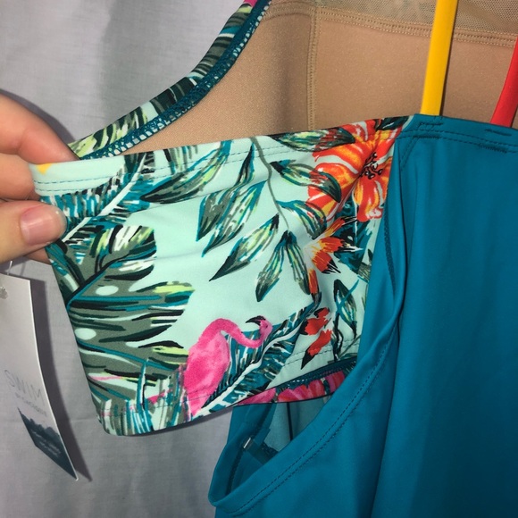 NWT, Fun tropical swim top!! - Picture 3 of 5